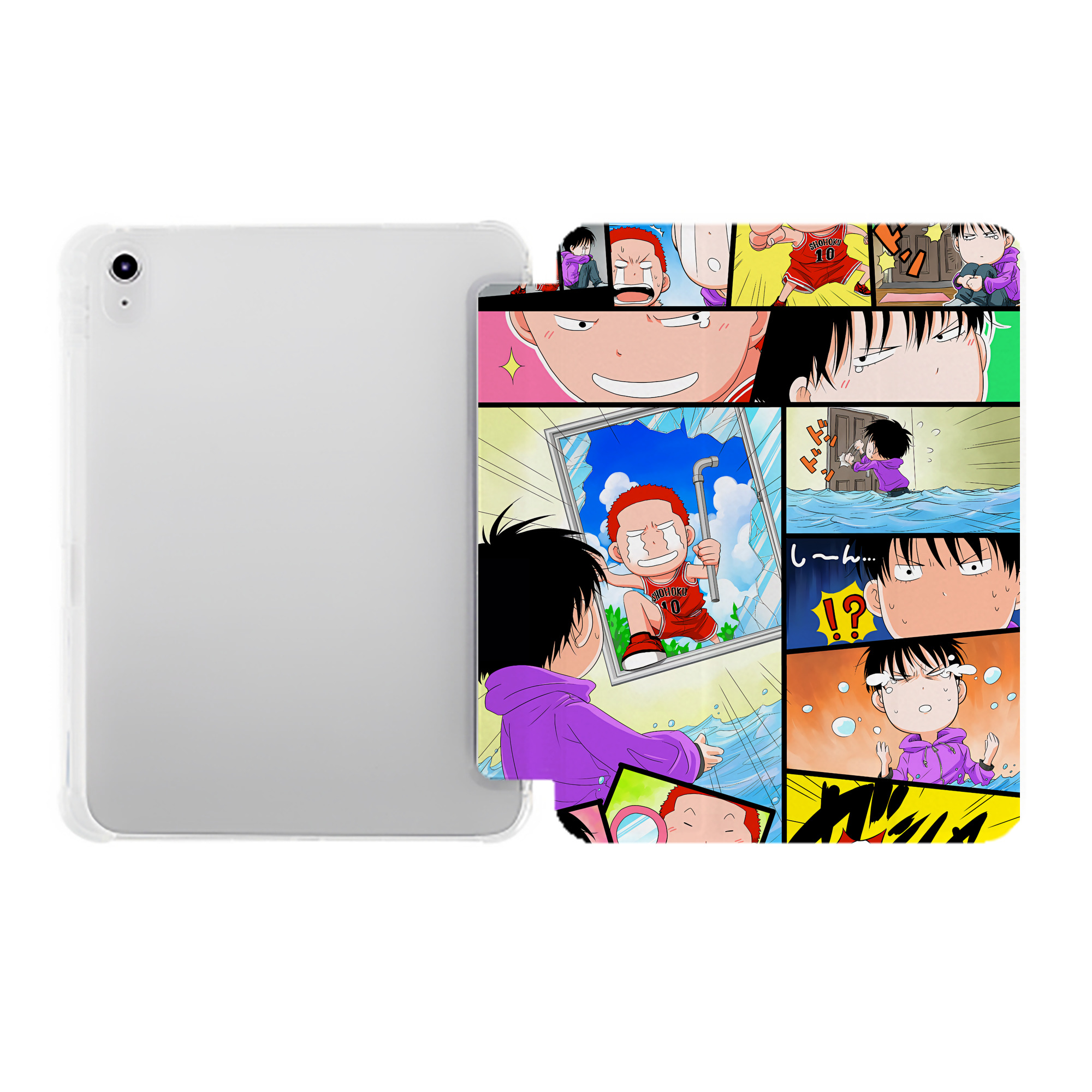 （画像用） SLAM DUNK／スラムダンク IPad ケース ペン収納付き 三つ折りスタンド PUレザー×シリコン 対応機種9.5/10.5/10.9インチ